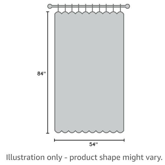 Burbank Watercolor Ogee Energy Efficient Grommet Curtain Panel, 54" x 84", Gray - Picture 3 of 4